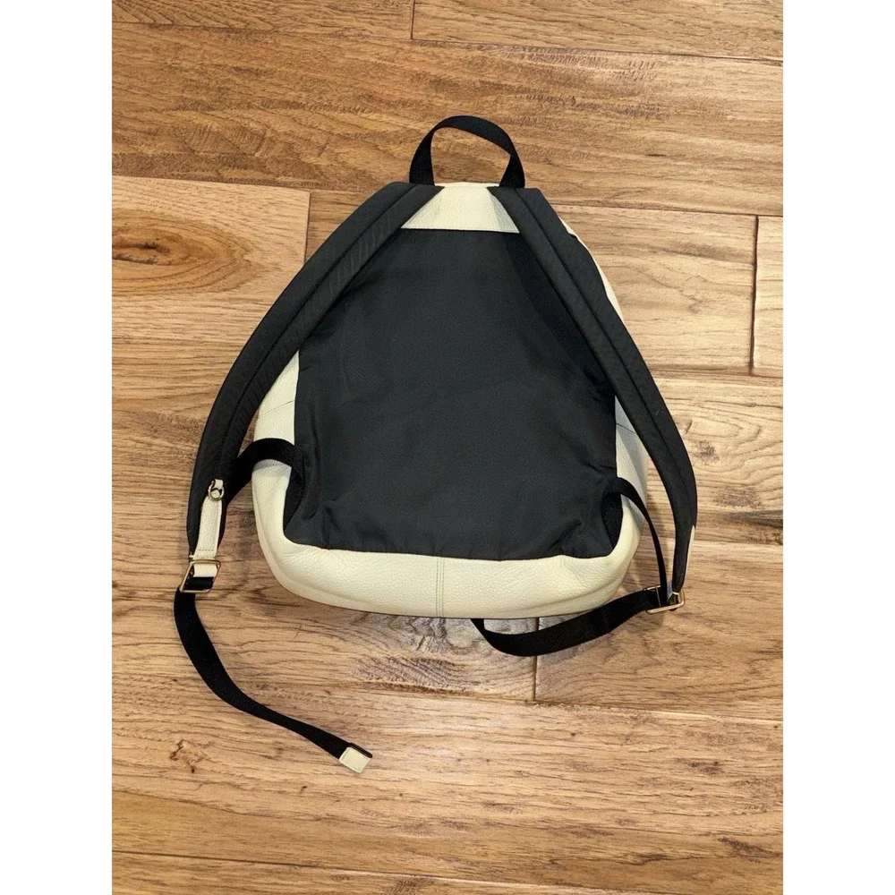 COACH Charlie Backpack Pebble Leather White Unisex Genuine Leather Bag 13x11x4 - Picture 8 of 16